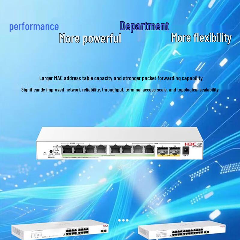 H3C US110-8G2MF Desktop 2.5G Cloud Managed Switch