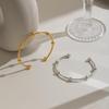 Stainless Steel Round Bead Bangle For Women Fashion Unique Minimalist Geometric Dating Party Jewelry Gifts