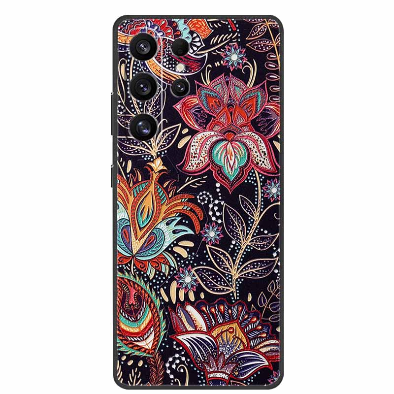 For Samsung Galaxy S26 Ultra Case 3D Relief Flower Emboss Silicone Funda For Samsung S26 Ultra S 26 Ultra Relief Cartoon Bumper