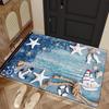 1Pcs Anti Fatigue Kitchen Rugs, Ocean Beach Shell Print Waterproof Non-Slip Thick Cushioned Kitchen Mat Heavy Duty Comfort Standing Mat for Kitchen