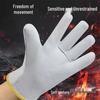 High-Temperature Resistant Cowhide Welding Gloves – Soft, Durable, Anti-Scald, Breathable, Short Style
