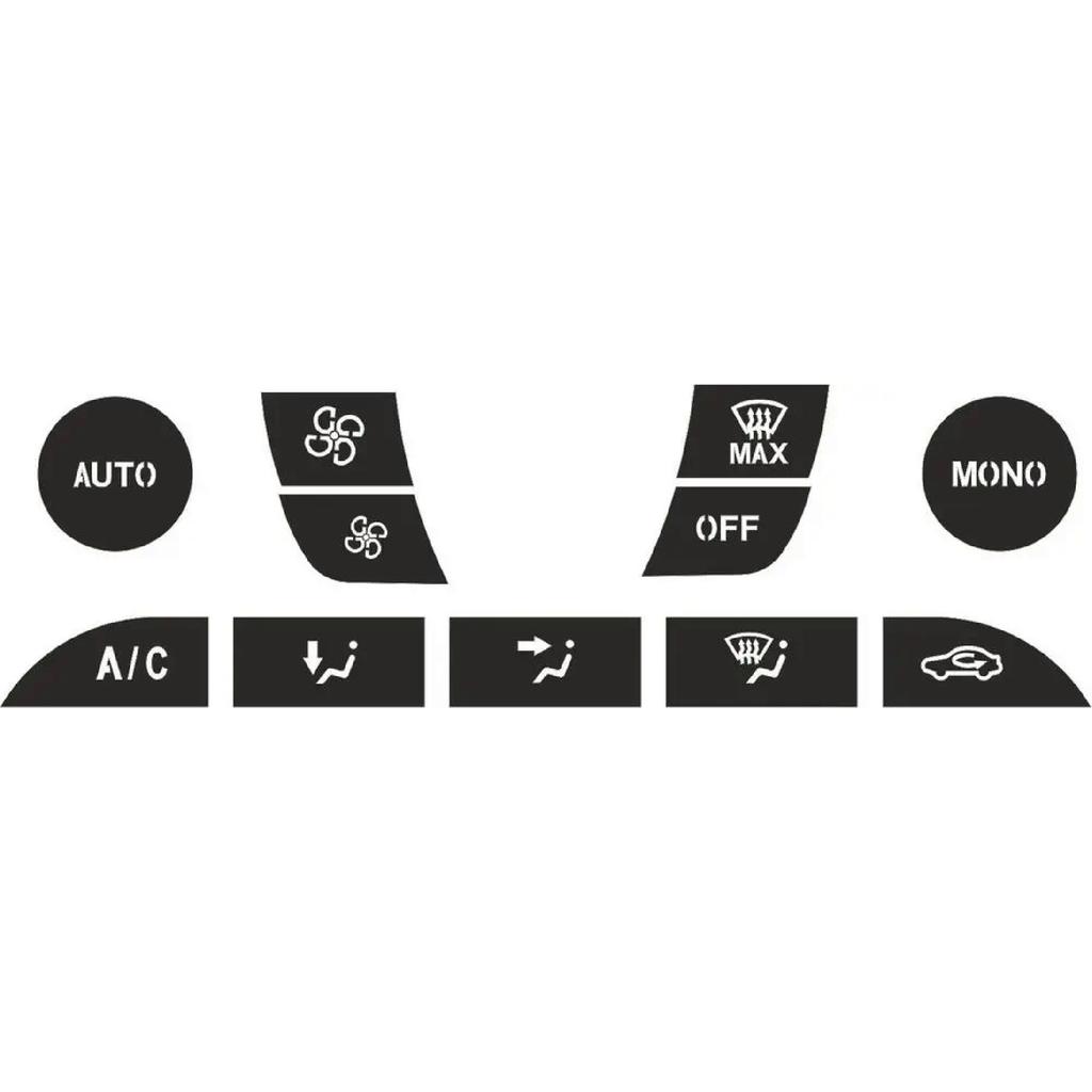 A/C Button Repair Kit Fix Faded Ugly Car Air Condition Control Switch Button Repair Stickers Decals For Ford Focus 1999-2005