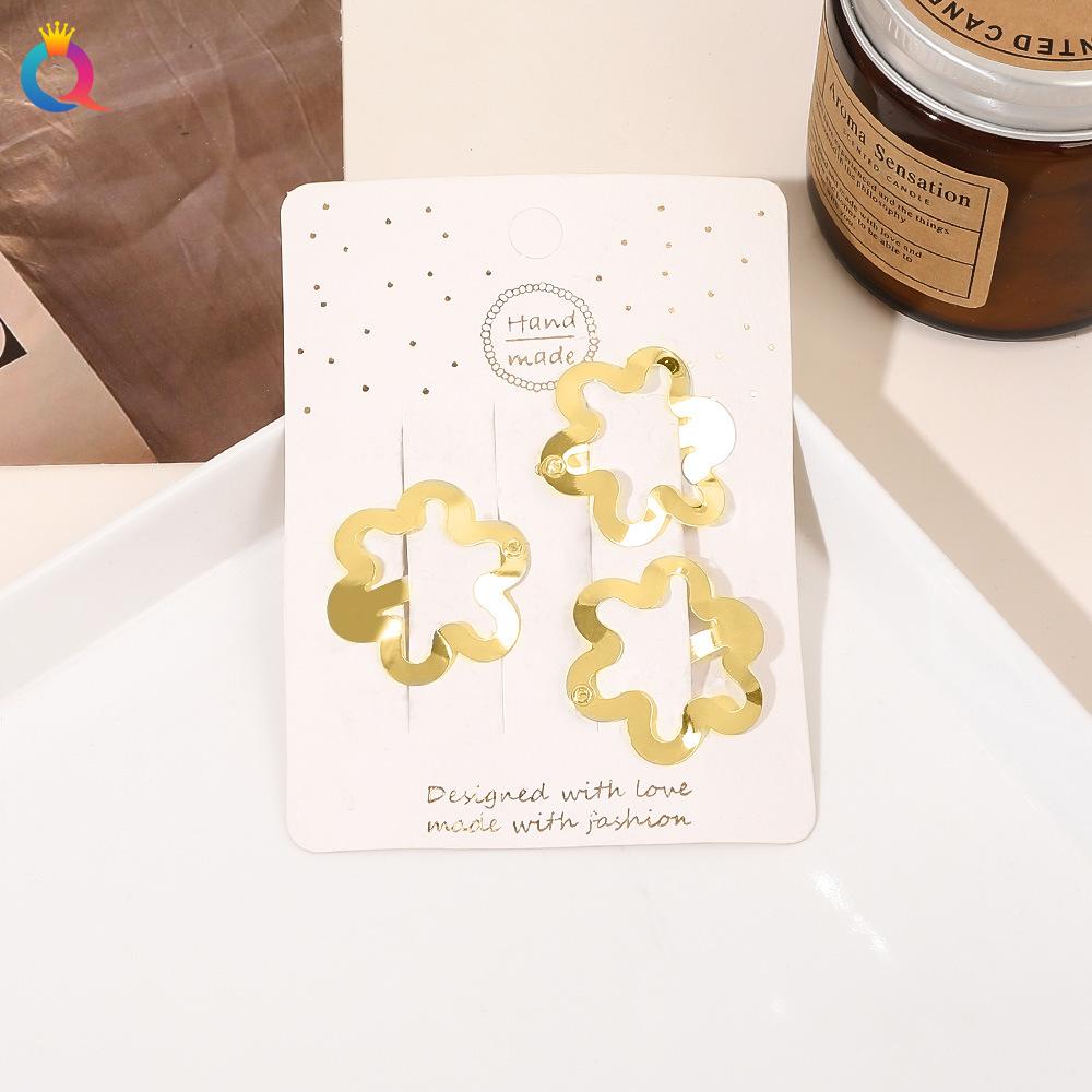 3/4pcs  Frosted Simple Hair Clips for Girls Star Oval Triangle Square Hair Clips Kids Snap Hair Clips Pentagram BB Clip