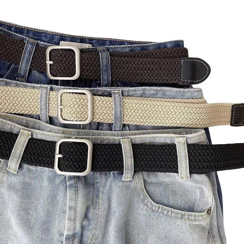 Stylish Canvas Belt For Men And Women With Unique Braided Design And No Hole Feature