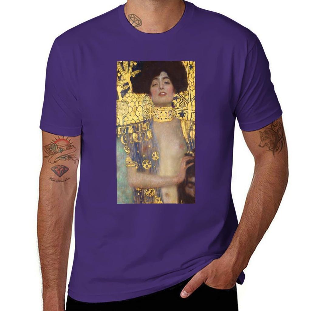 Gustav Klimt - Judith and the Head of Holofernes (Judith Und Holofernes) 1901 T-Shirt Blacks Mens Workout Shirts