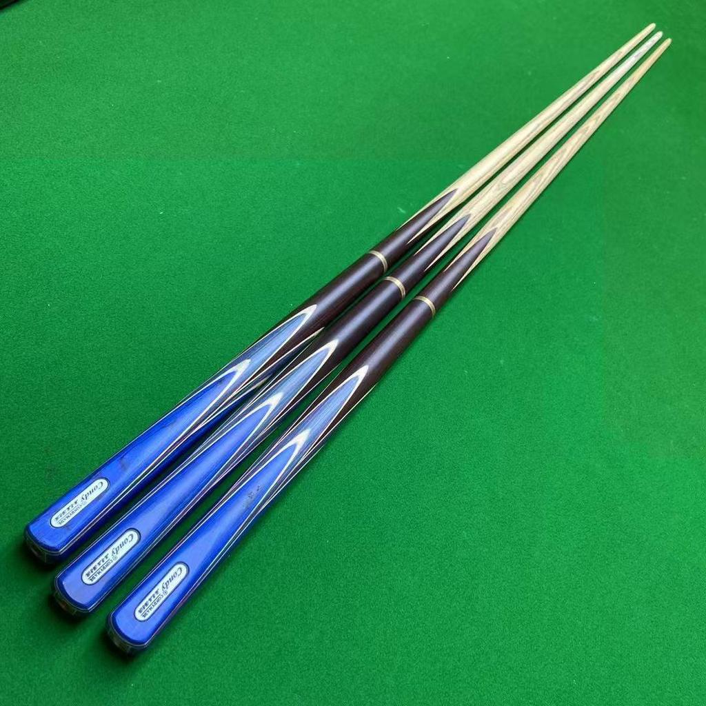 Mystery Shooter Full-Size Handmade Snooker and Pool Cue, Small Head, Black Eight Design, 16 Colors Available