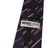 Michiko London Designer Stylish Silk Zipper No Tie Easy To Wear One-Touch Necktie, Gift, Tie, Required, (MKZP-23-A Navy)