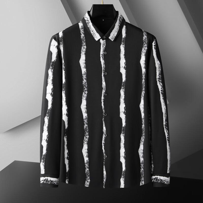 

Men s Plus Size Printed Long Sleeve Shirt 2XL/185