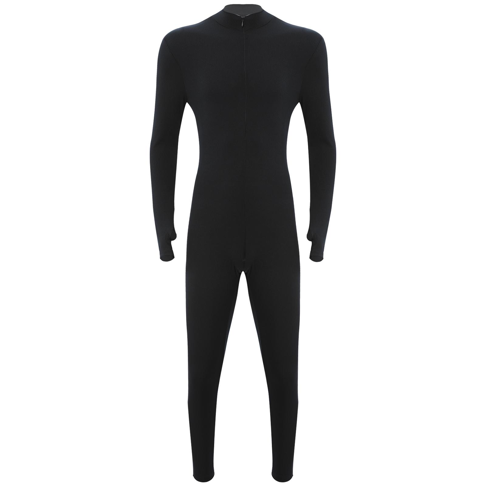 

Мужской полосатый спортивный комбинезон с воротником-стойкой, длинными рукавами, молнией спереди, комбинезон для занятий йогой и фитнесом L чёрный