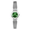 Mini Bowknot Mesh Band Women Quartz Watch, Small Round Dial Light Luxury Alloy Ladies Dress Wrist Watch with Shell Sunray Dial