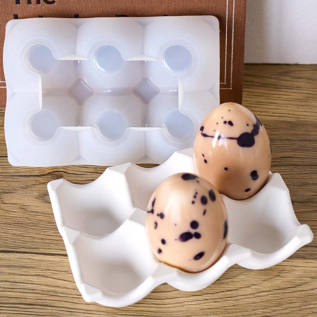 6-Compartment Egg Holder Silicone Mold DIY Jewelry Staorage Box Casting Molds Plaster Resin Craft Making Home Decor Supplies