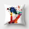 Colorful Graffiti Musical Instrument Print Pillowcase Car Ornaments Office Living Room Home Pillowcase