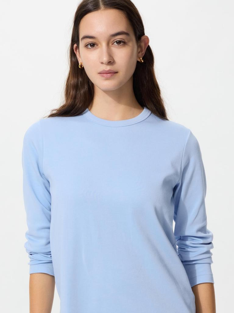 Uniqlo SmooTh STreTch CoTTon Crew Neck T Long Sleeve