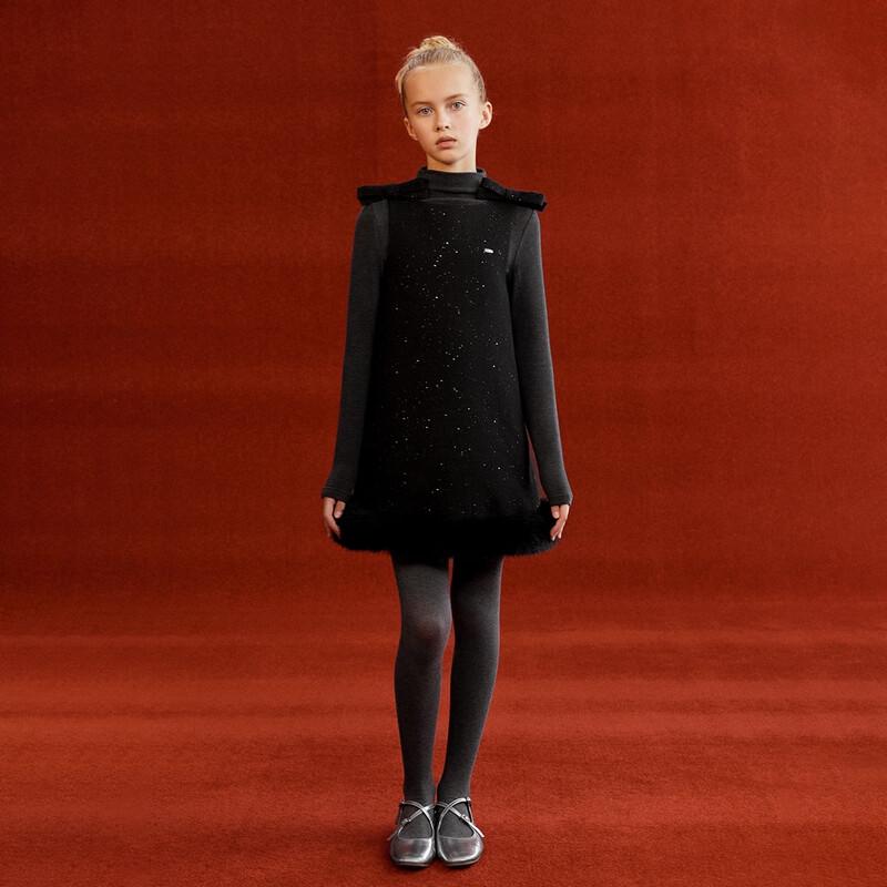 ELLE KIDS Girls' Shimmering Winter Vest Dress