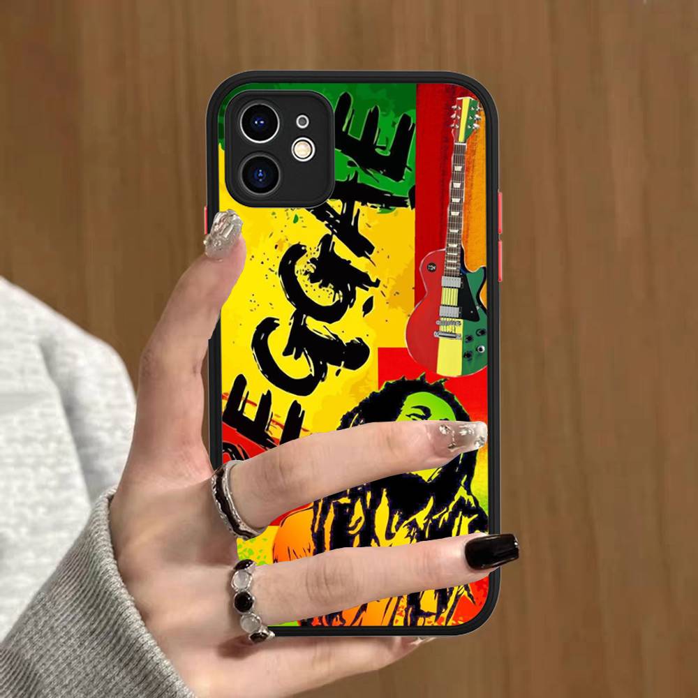 

Bob Marley Rasta Lion Phone Case For IPhone 11 12 13 14 15 16 Pro Plus X XS MAX Matte Bumper Shockproof Cover iphone 14pro max