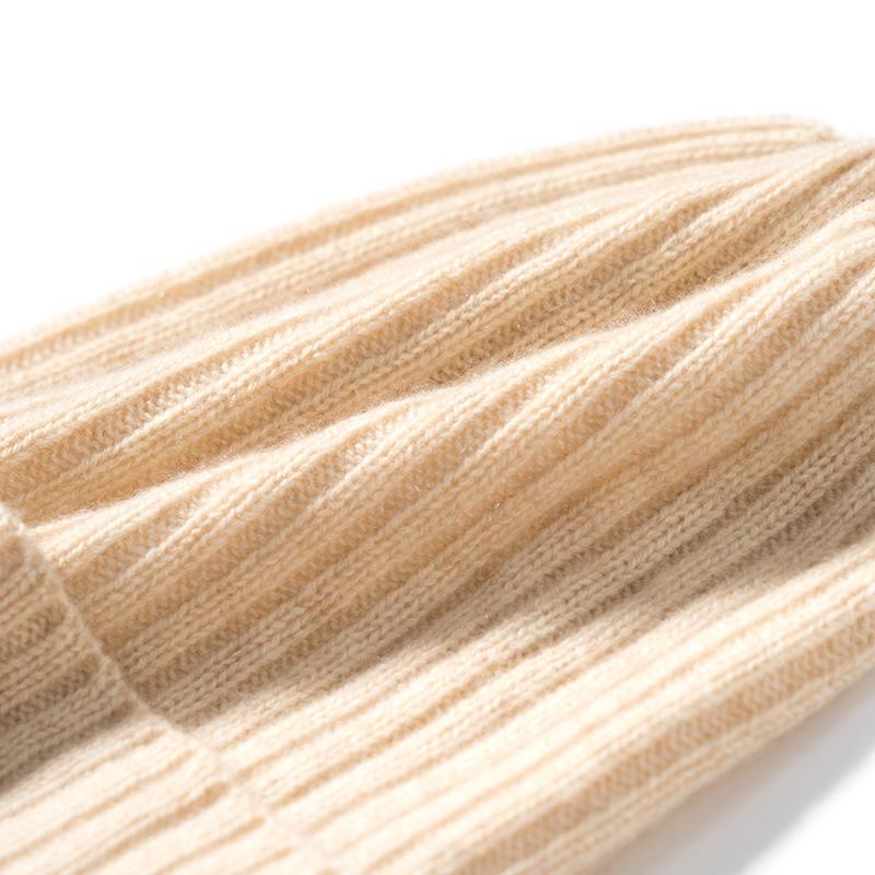 Autumn and Winter New High End Knitted Outdoor Warm Pit Strip Ear Hats for Men and Women Knitted Casual Toe Caps