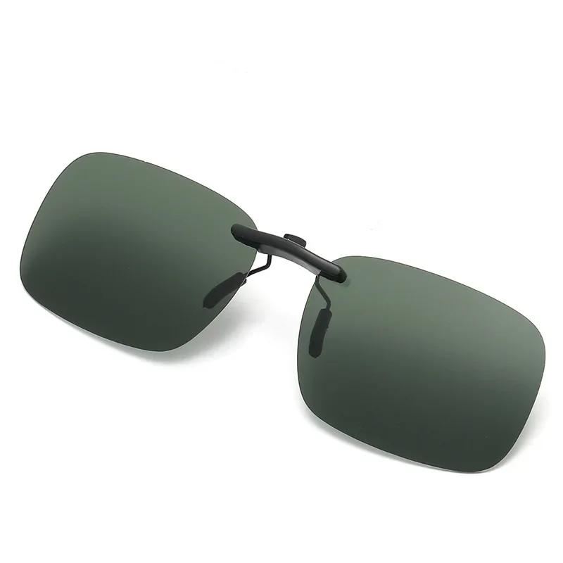 

Anti-glare Sunglasses Lenses Anti-glare Polarized Clip-on Polarised Glasses Clip-on Lenses Lightweight For Outdoor Sun Driver s темно-зеленого