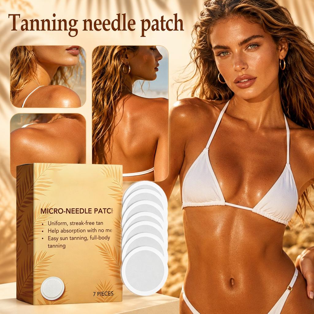 Micro Needle Patch for Even Absorption Uniform Application for Skin Care and Tanning Seven Piece Set for Body Use