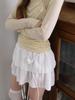 Etmont Texture Tiered Mini Skirt, White