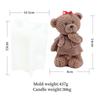 Family Teddy Bear Silicone Mold Craft Scented Candle Soap Plaster Bowtie Bear Family 3D Bears Animal decora