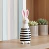 Wooden Bunnies Figurine Easter Rabbit Statue Indoor Easter Decoration Modern Art Spring Home Decors,Bunnies Sculpture