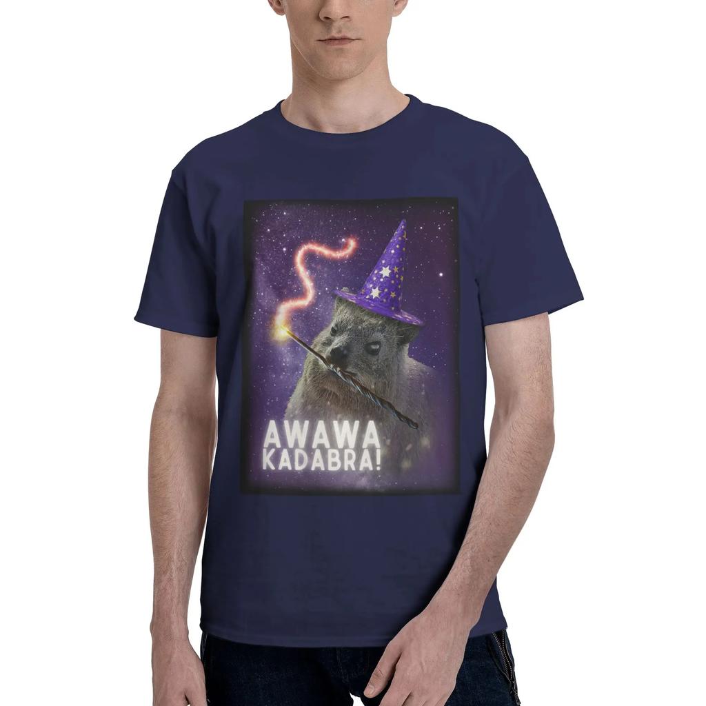 Awawa Kadabra Rock Hyrax Wizard 100 Cotton TShirt Mens Funny T Shirts Men Crew Neck Short Sleeve S6XL