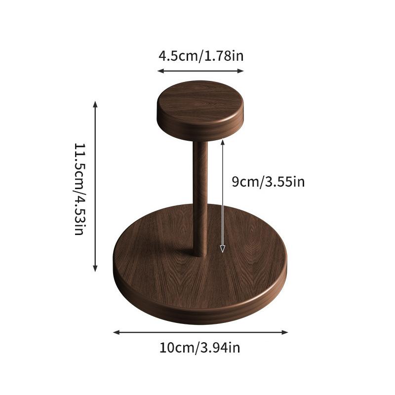 Walnut Colored Wooden Disposable Paper Cup Holder, Suitable For Household Coffee Corners, Kitchens, And Small Bar Counters