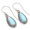 Natural Republic Larimar Edelstein 925 Sterlingsilber Ohrring 1,25" j0Q36