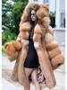 2023 Women's Mid-Length Hooded Faux Fur Coat - Warm Autumn/Winter European & American Style