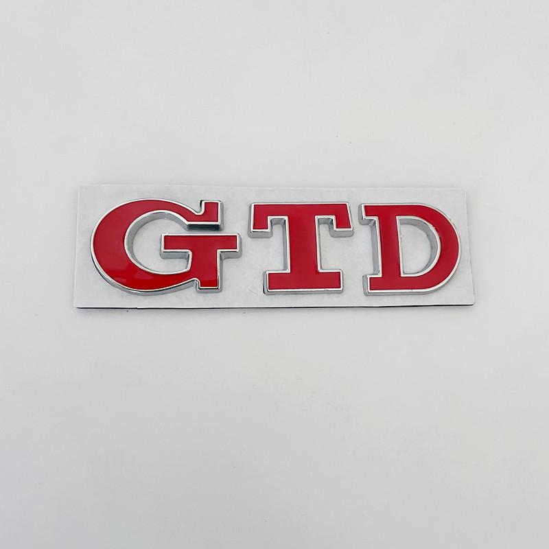 1Pc 3D Metal Letters Car Rear Trunk Badge GTD Logo Emblem For Volkswagen VW Golf 7 6 5 4 GTD Sticker MK2 MK4 MK5 MK6 MK7 Accessories