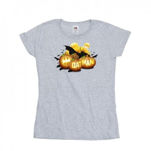 

DC Comics Womens/Ladies Batman Pumpkins Cotton T-Shirt XXL білий