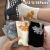 Dreamy Kitten Clouds Socks 3D Sculpted Mid Calf Women Novelty Abstract Cat Artisan Detail Crew Socks Ultra Soft with Stretch