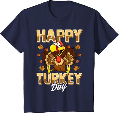 Happy Turkey Day Shirt Thanksgiving Day Funny Gift Youth Unisex T-shirt