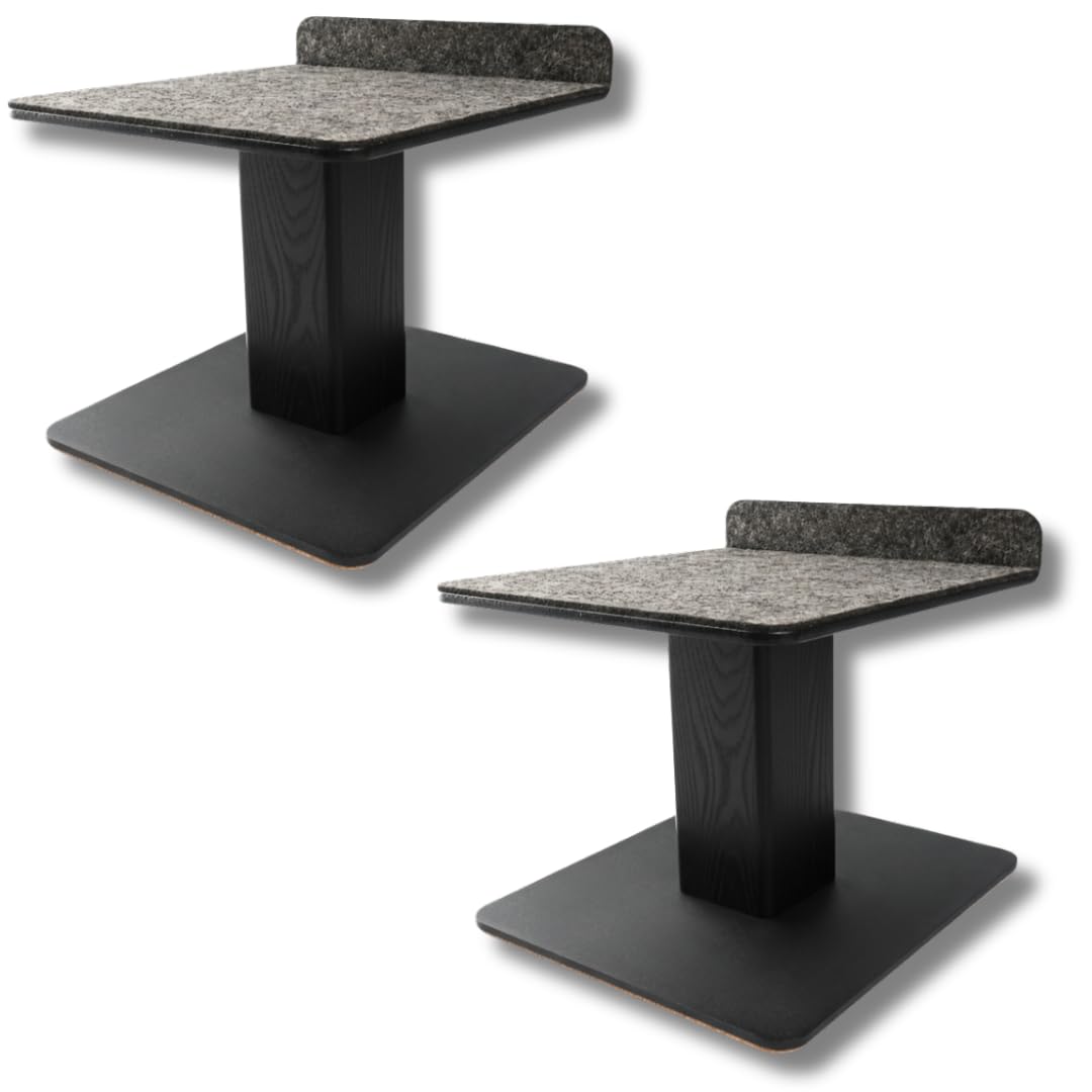 Woodmate Speaker Stands Walnut with Speaker Mounts Finished (Walnut) (Black Oak)