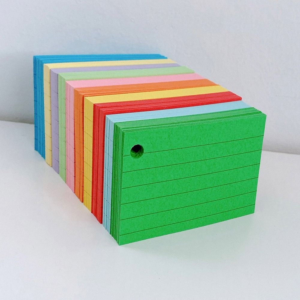 Portable A8 Binder Memo Book Loose-Leaf Horizontal Line Flash Cards With Cover Revision Cards