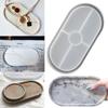 Oval Tray Cement Silicone Molds DIY Flower Pot Concrete Plaster Mould Coaster Crystal Mould Gypsum Mold Home Decor Craft