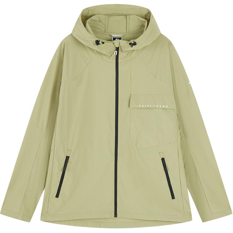 Kappa SS24 Hooded Zip Design Solid Color Small Logo Long Sleeve Windbreaker Men outerwear Green K0E52FJ42-3129