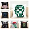 Brand L-Los A-Angeles B-Brain D-Dead Cushion Cover Linen Pillowcase Soft For Sofa Bed Home Room Decor