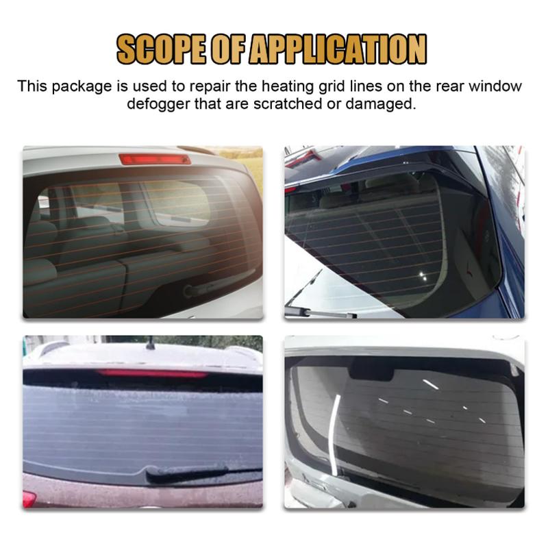 Car Rear Window Defogger Repair Kit Defroster Grid Diy Quick Repair Heater Grid Lines Fix Heater Glass Lines Car Accessories