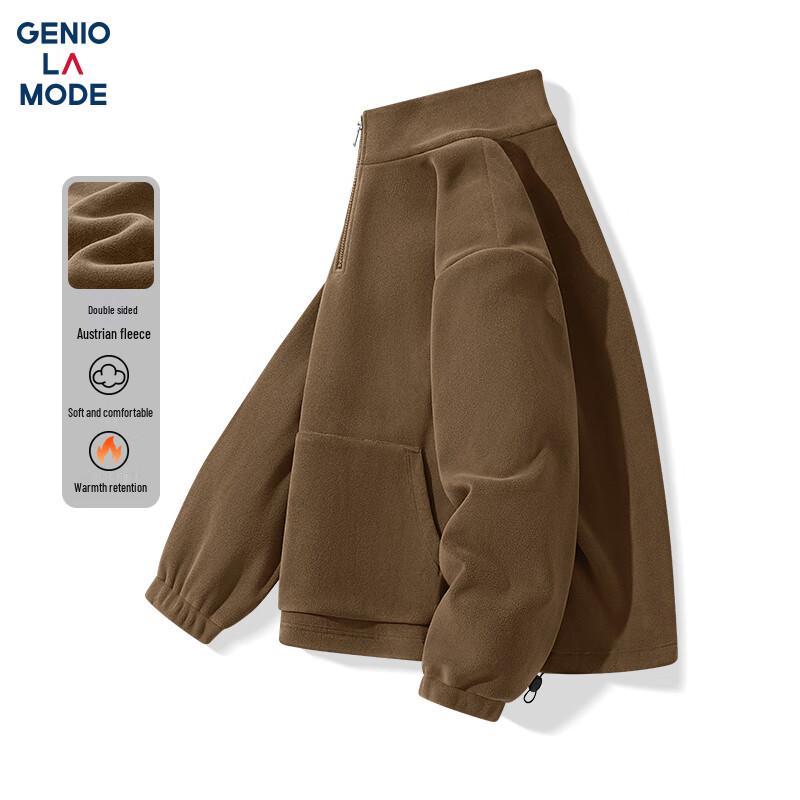 

GENIOLAMODE Men s Winter Warm Fleece Half-Zip Pullover M