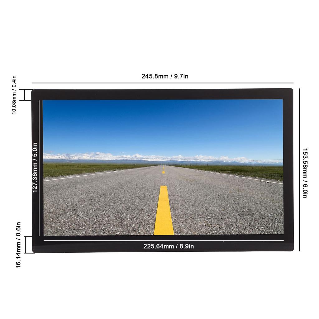 Display Screen for Raspberry Pi 10.1in 1280x720 Resolution High Compatibility QLED Quantum Dot