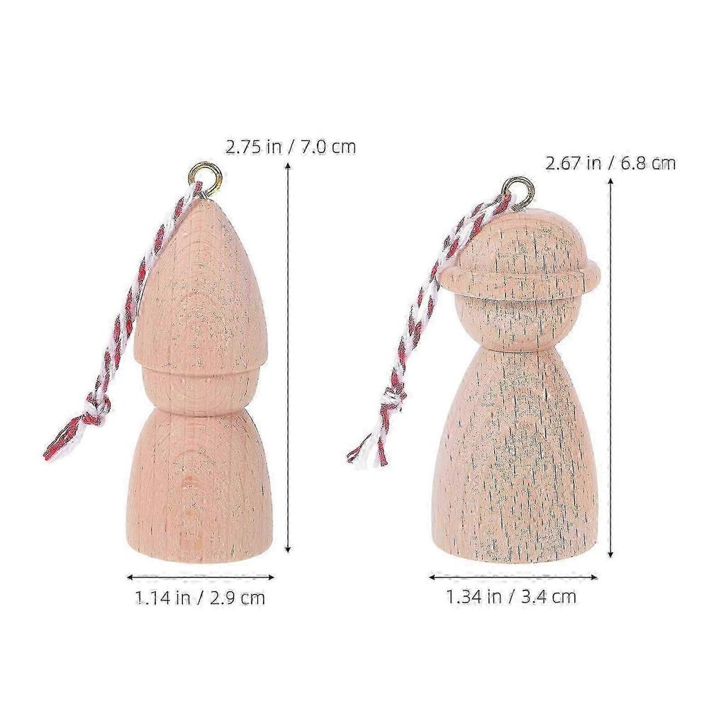 2026 Best!! Unfinished Wood Peg Dolls for Decoration with 4Pcs DIY Blank Wooden Peg Dolls