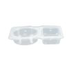Disposable Dual Compartment Sauce Containers Plastic Portion Cups with Lids for Condiments and Dips Suitable for Food Service and Takeout