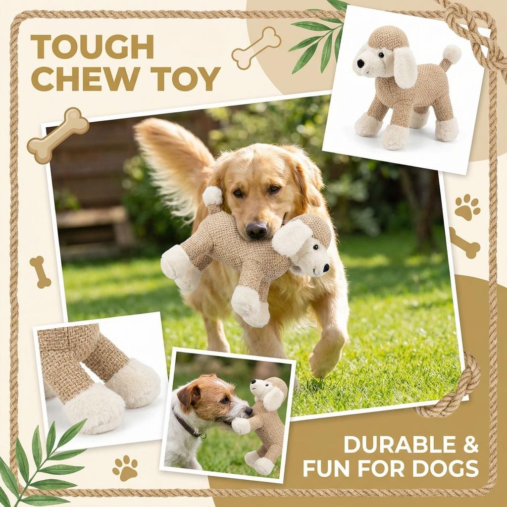 Squeaky Dog Chew Animals, Strudy Linen Fabric, Boredom And Anxiety In Dogs