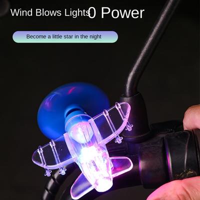 High Quality Wind Power Generation LED Light Safe Riding Warning Effect Small Airplane Creative Ornament Car Decorations