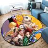Classic Japanese-style Cartoon Demon Slayer Round Rug, Home Soft Decorative Anti-slip Yoga Mat and Chair Mat, Outdoor Floor Mat Carpet K23
