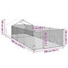 VidaXL Outdoor Dog Kennel Enclosure 7x2x1.5 M Galvanized Steel, Outdoor Dog Cage, Large Dog Cage, Kennel 3329237