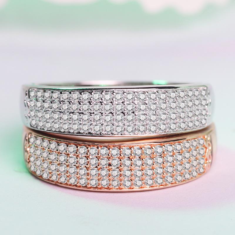 Europäische und amerikanische Ringe mit vergoldeten Diamantringen für Damen-Trauringe