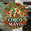 2D Flat, 1pc Round Aluminum Sign, "Vintage Metal Plaque for Cinco De Mayo Celebration", Mexican-style Cinco De Mayo Party Decor Sign, Suitable for