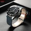 Quick Release Weave Bracelet Vintage Genuine Leather Tweed Nylon Strap 18mm 20mm 22mm for Omega for Seiko Smartwatch Watch Band
